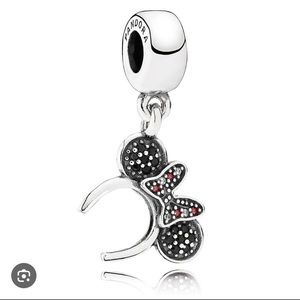 pandora Disney Minnie Mouse Pavé Headband Dangle Charm
